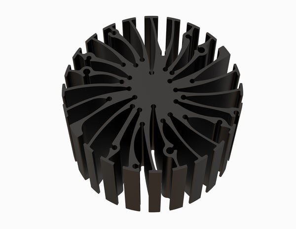 Diameter 3.40" (86.40mm) Black Anodized
