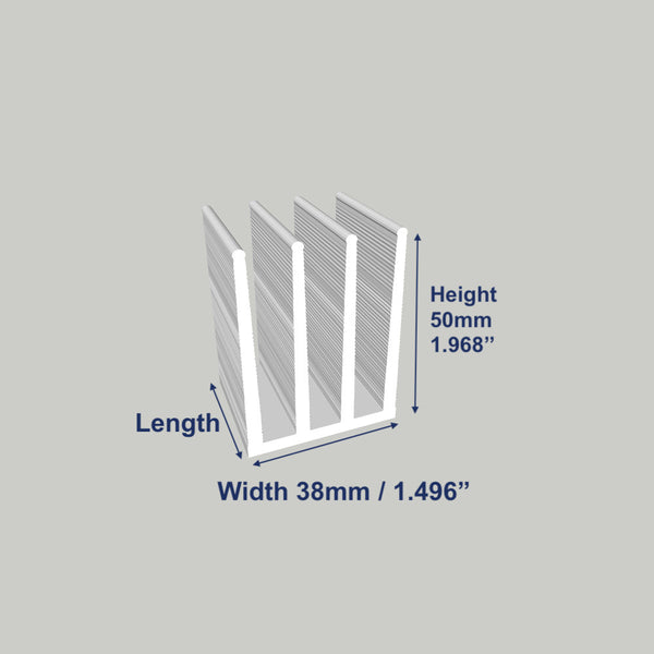 1.496'' (38mm) Wide Heatsink (1661AS)