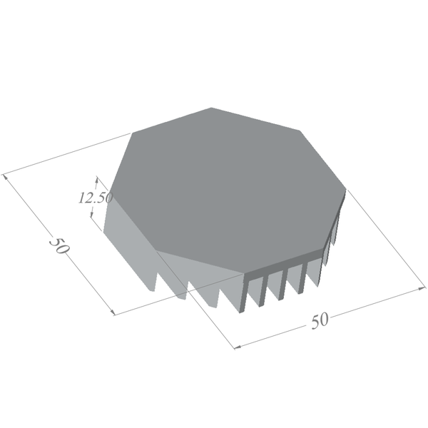 Diameter 1.97'' (50mm) H:0.49'' (12.5mm)