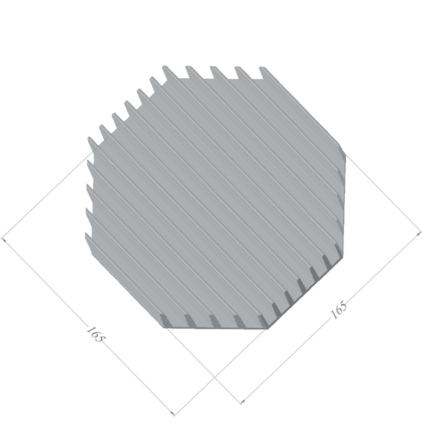 Diameter 6.5'' (165mm) H:2.17'' (55mm)
