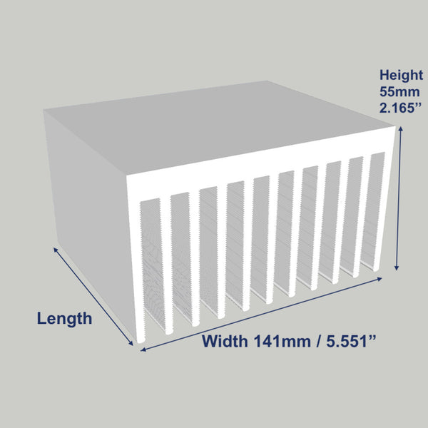5.551'' (141mm) Wide Heatsink (665AS)