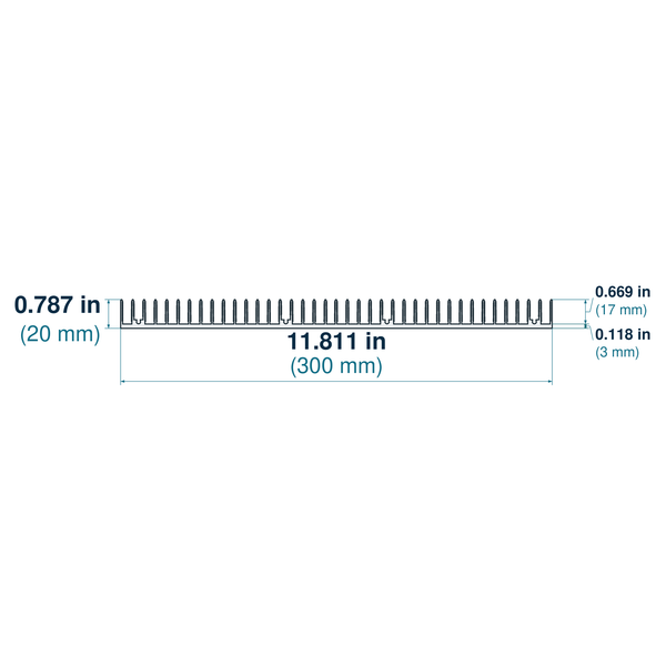 11.811'' (300mm) Wide Heatsink (1064AS)