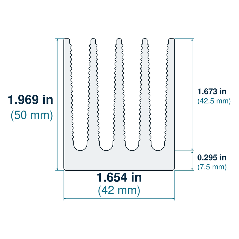 1.654'' (42mm) Wide Heatsink (1353AS)