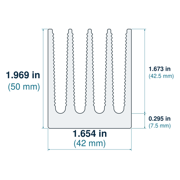 1.654'' (42mm) Wide Heatsink (1353AS)