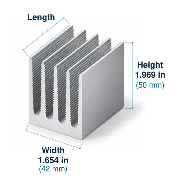 1.654'' (42mm) Wide Heatsink (1353AS)