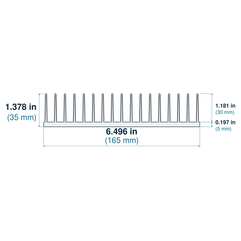 6.496'' (165mm) Wide Heatsink (160AS)