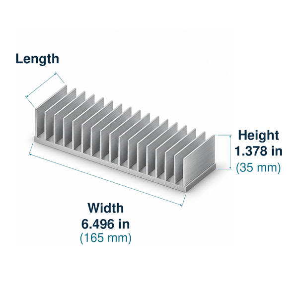 6.496'' (165mm) Wide Heatsink (160AS)
