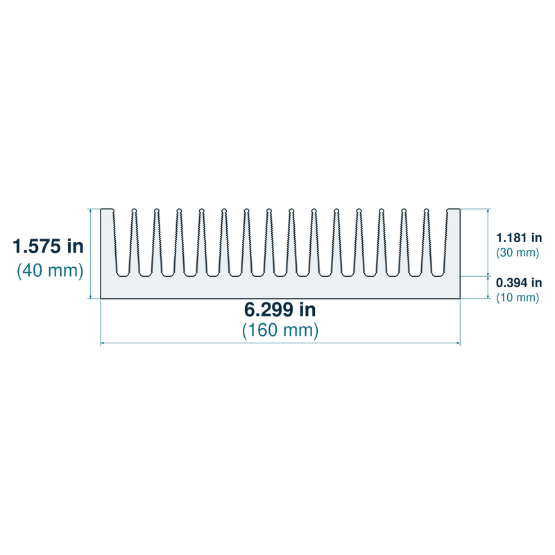 6.299'' (160mm) Wide Heatsink (164AS)