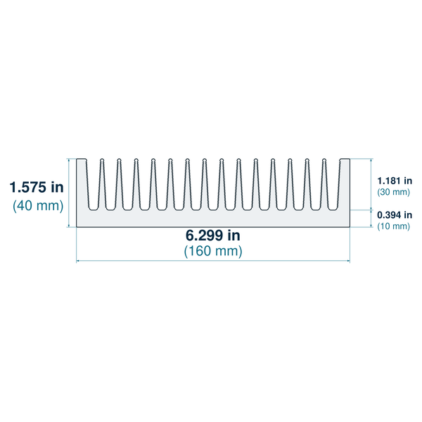 6.299'' (160mm) Wide Heatsink (164AS)