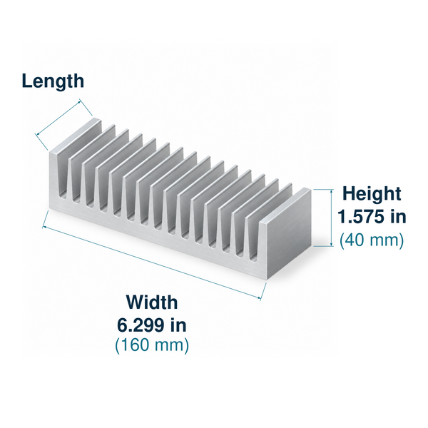 6.299'' (160mm) Wide Heatsink (164AS)