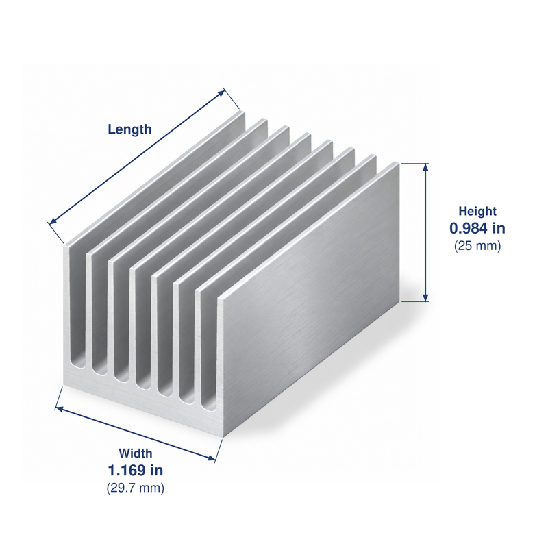 1.169'' (29.7mm) Wide Heatsink (1651AS)