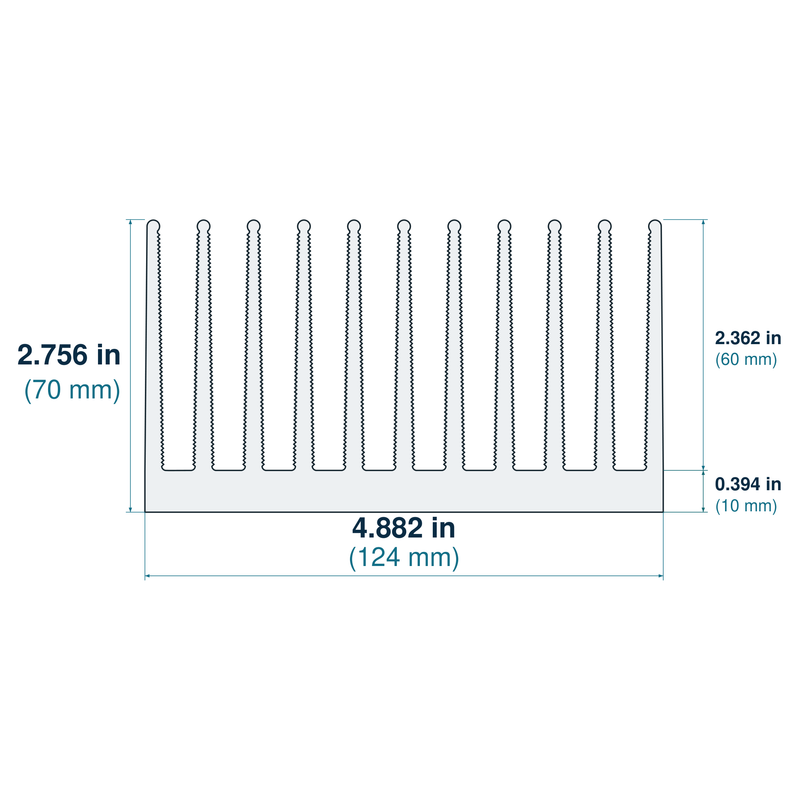 4.882'' (124mm) Wide Heatsink (167AS)