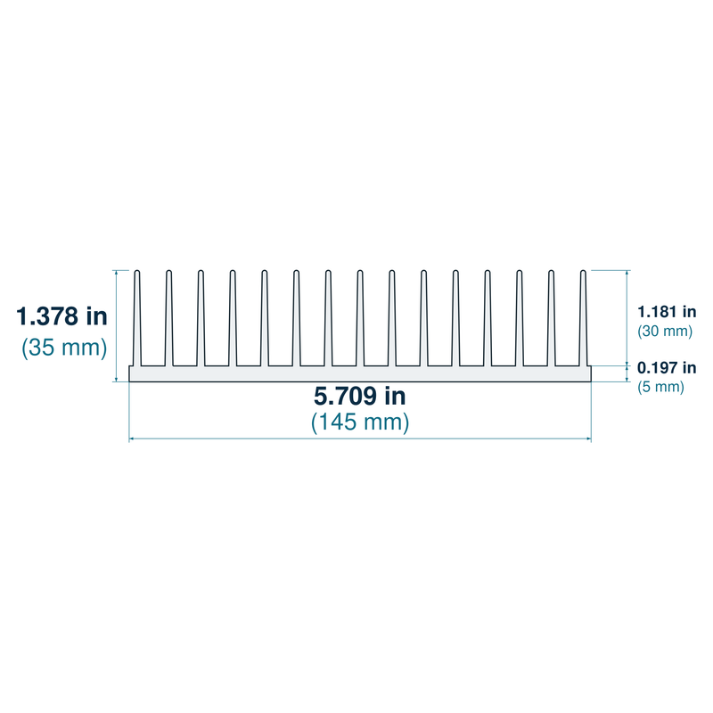 5.709'' (145mm) Wide Heatsink (1760AS)