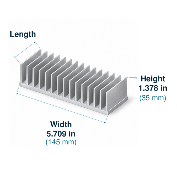 5.709'' (145mm) Wide Heatsink (1760AS)