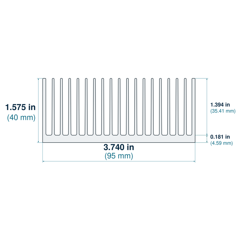 3.74'' (95mm) Wide Heatsink (195AS)
