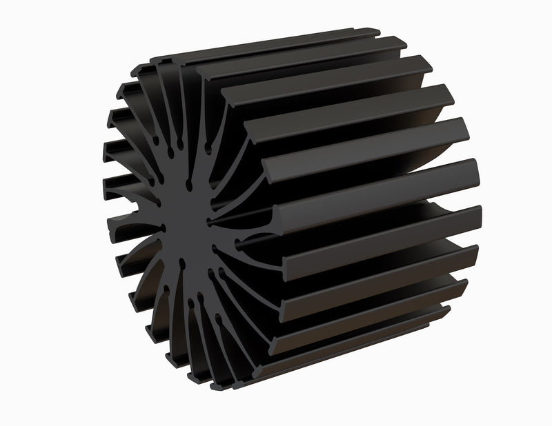 Diameter 2.76" (70mm) Black Anodized