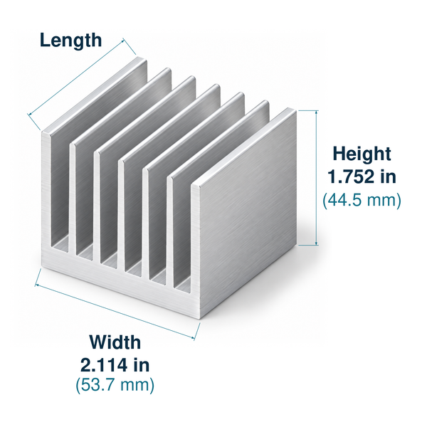2.114'' (53.7mm) Wide Heatsink (253AS)