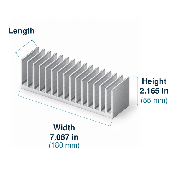 7.087'' (180mm) Wide Heatsink (266AS)
