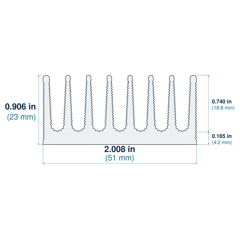 2.008'' (51mm) Wide Heatsink (351AS)