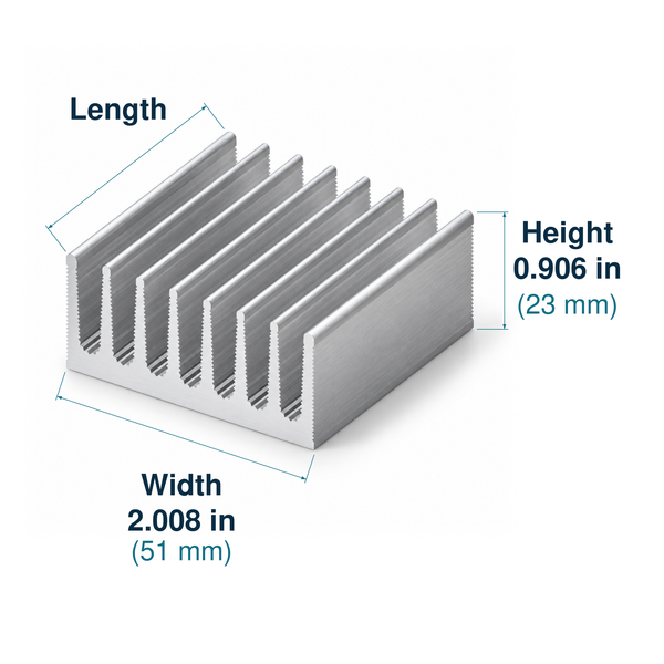2.008'' (51mm) Wide Heatsink (351AS)