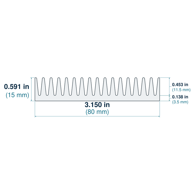 3.15'' (80mm) Wide Heatsink (562AS)