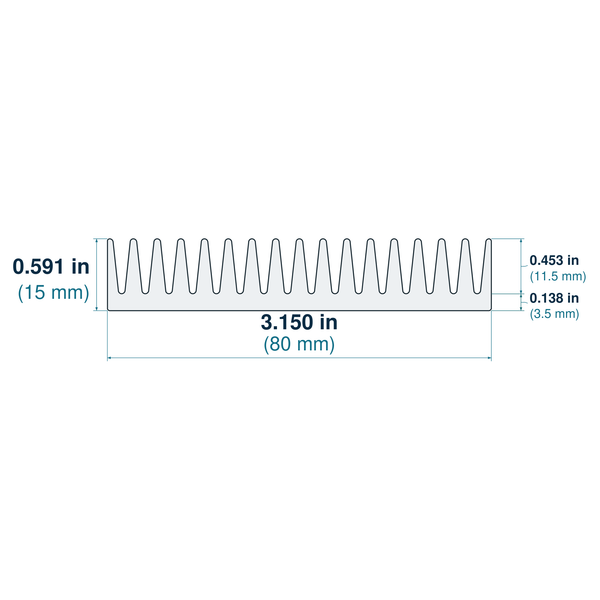 3.15'' (80mm) Wide Heatsink (562AS)