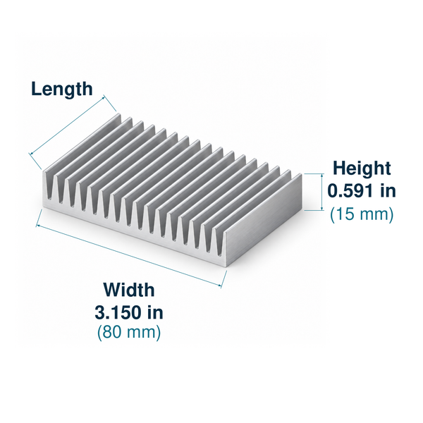 3.15'' (80mm) Wide Heatsink (562AS)