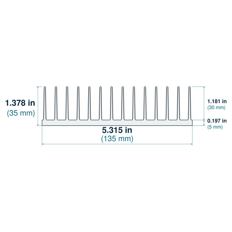 5.315'' (135mm) Wide Heatsink (660AS)