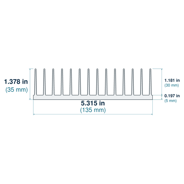 5.315'' (135mm) Wide Heatsink (660AS)
