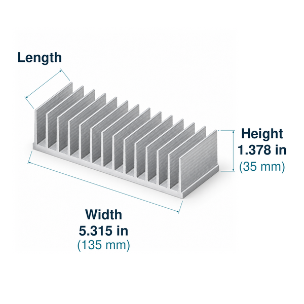 5.315'' (135mm) Wide Heatsink (660AS)