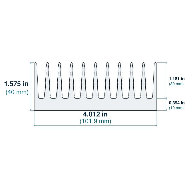 4.012'' (101.9mm) Wide Heatsink (751AS)