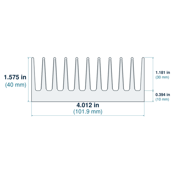 4.012'' (101.9mm) Wide Heatsink (751AS)