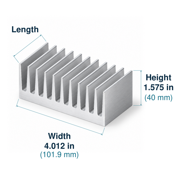 4.012'' (101.9mm) Wide Heatsink (751AS)