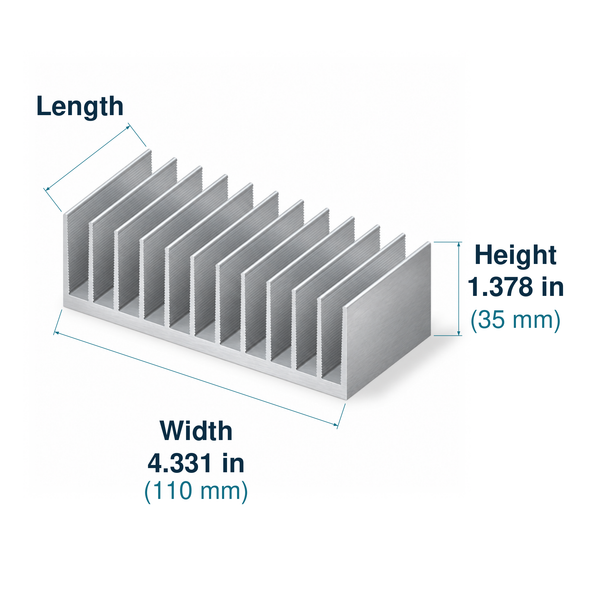4.331'' (110mm) Wide Heatsink (760AS)