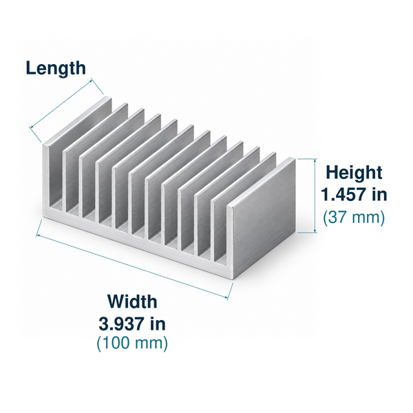 3.937'' (100mm) Wide Heatsink (761AS)