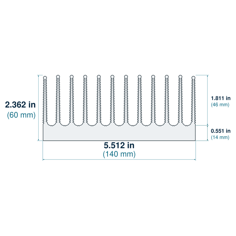 5.512'' (140mm) Wide Heatsink (80AS)