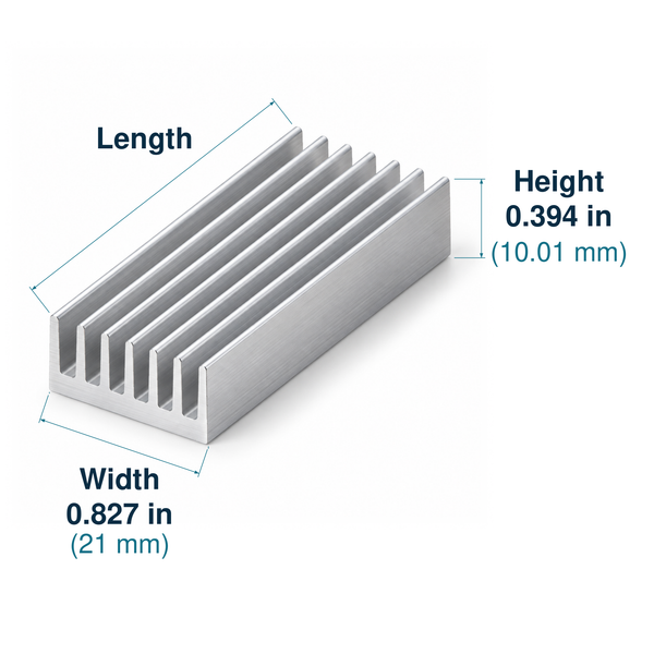 0.827'' (21mm) Wide Heatsink (821AS)