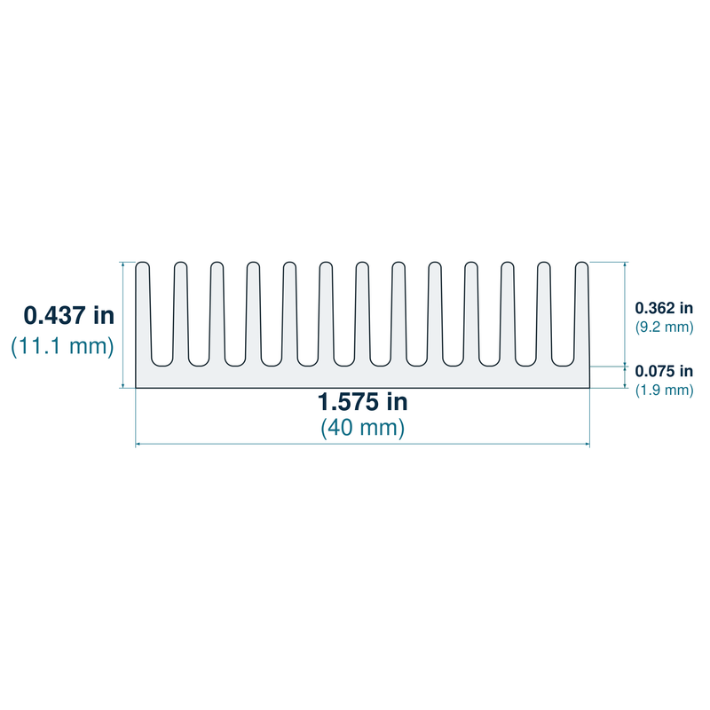 1.575'' (40mm) Wide Heatsink (840AS)