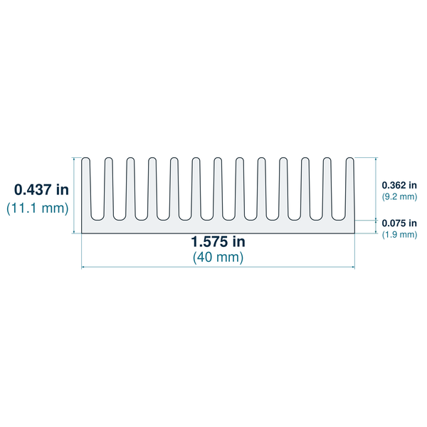 1.575'' (40mm) Wide Heatsink (840AS)