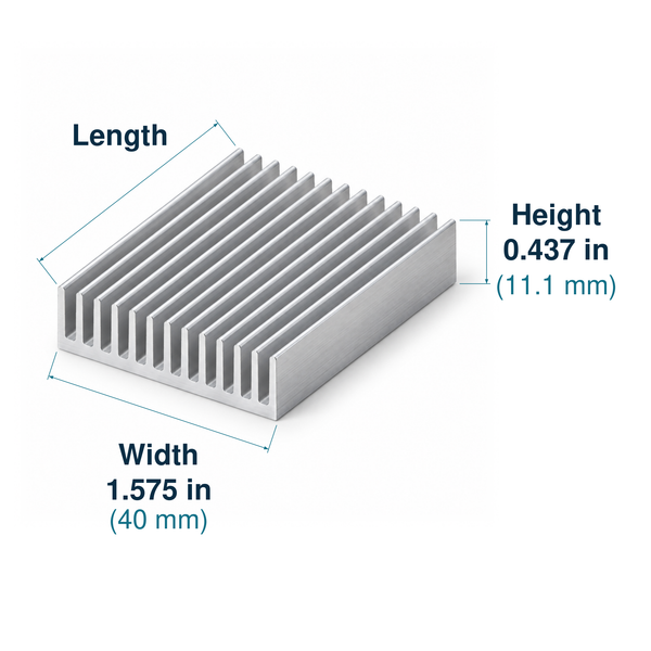1.575'' (40mm) Wide Heatsink (840AS)