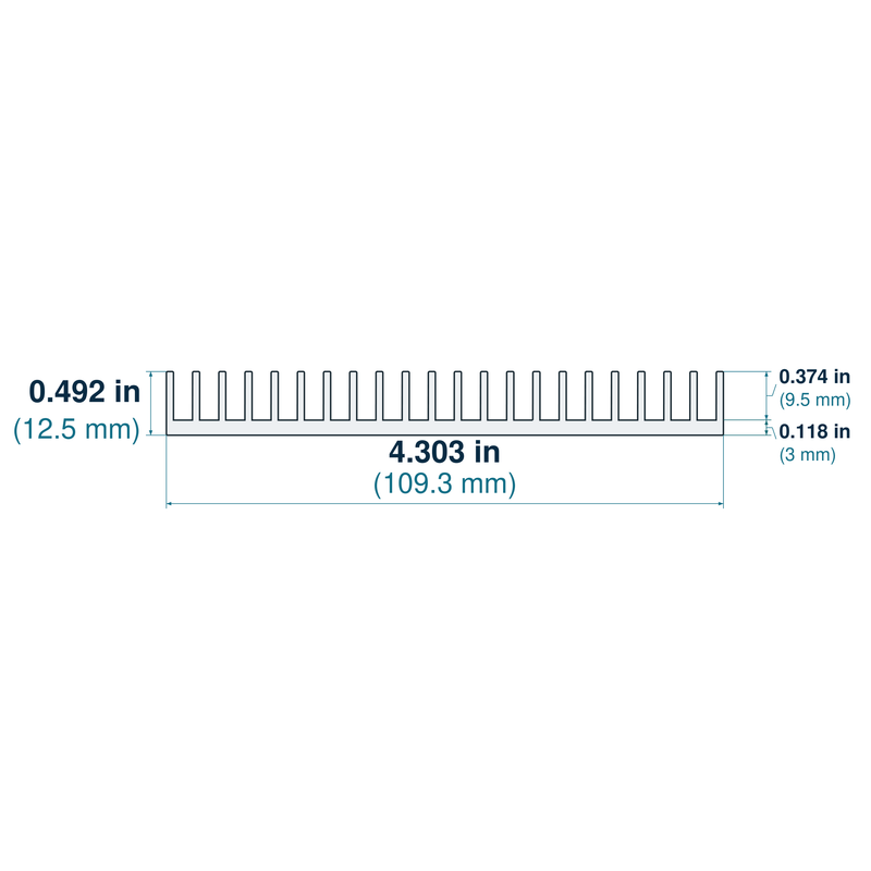4.303'' (109.3mm) Wide Heatsink (851AS)
