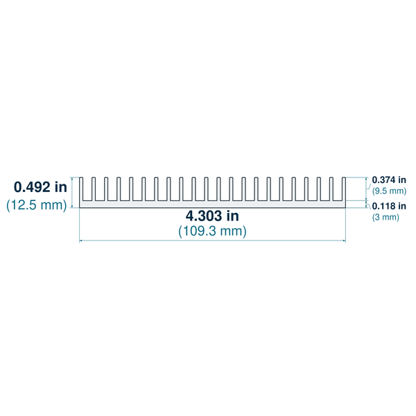 4.303'' (109.3mm) Wide Heatsink (851AS)