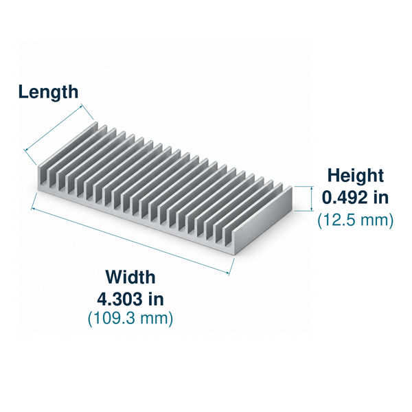 4.303'' (109.3mm) Wide Heatsink (851AS)