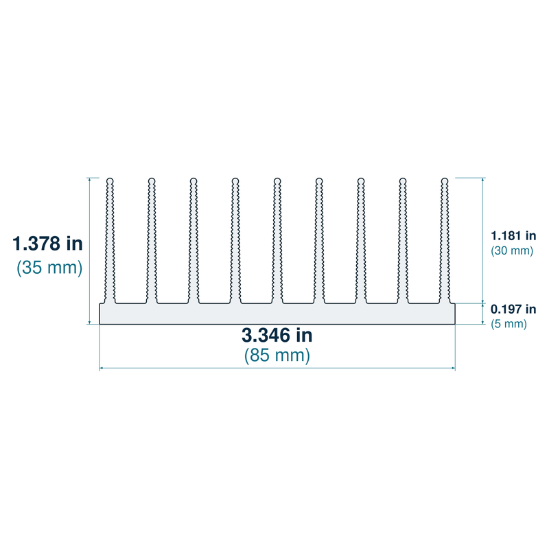 3.346'' (85mm) Wide Heatsink (860AS)