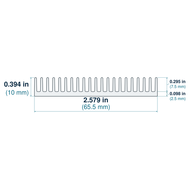 2.579'' (65.5mm) Wide Heatsink (866AS)