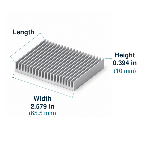 2.579'' (65.5mm) Wide Heatsink (866AS)