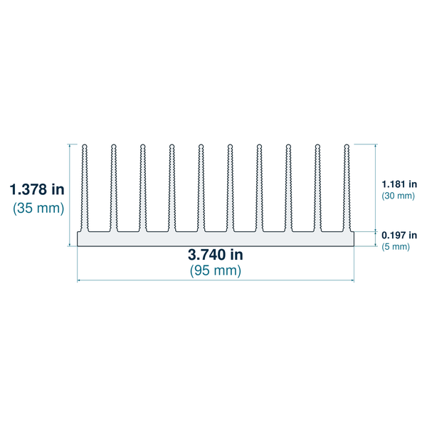 3.74'' (95mm) Wide Heatsink (960AS)