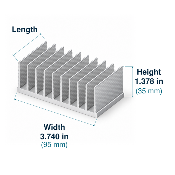3.74'' (95mm) Wide Heatsink (960AS)