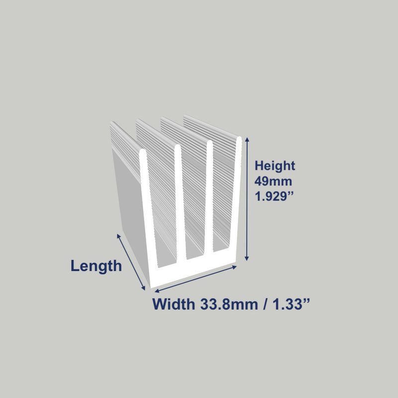 1.331'' (33.8mm) Wide Heatsink (1551AS)