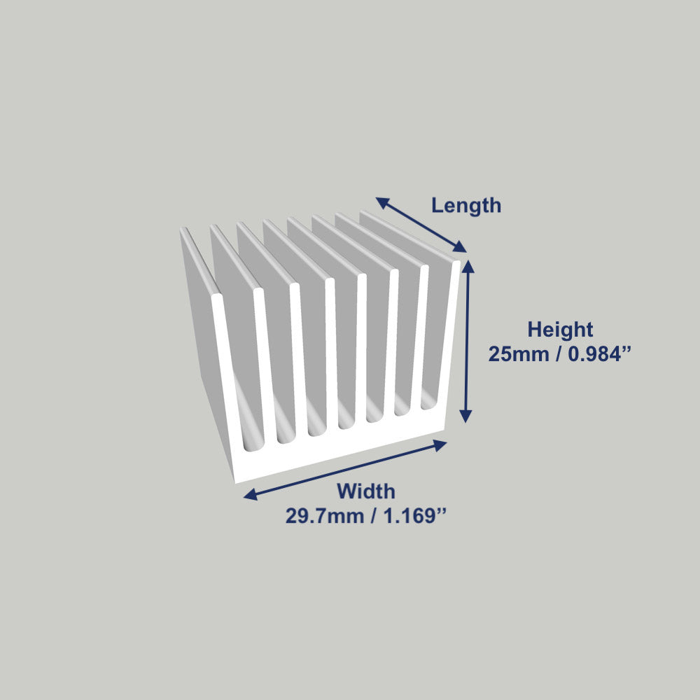 1.169'' (29.7mm) Wide Heatsink (1651AS) – HEATSINKONLINE